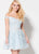 Ellie Wilde - EW21905S Two-Piece Off Shoulder Crop Top A-Line Dress In Blue