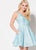 Ellie Wilde - EW21908S Stretch Glitter Sleeveless Cocktail Dress In Blue