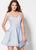 Ellie Wilde - EW21908S Stretch Glitter Sleeveless Cocktail Dress In Silver