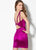 Ellie Wilde - EW21910S Diamond Cutout Beaded Satin Cocktail Dress In Pink