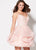 Ellie Wilde - EW21916SLS Spaghetti Strap Embellished Cocktail Dress In Pink