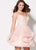 Ellie Wilde - EW21916S Beaded Embroidered Tulle A-Line Cocktail Dress In Pink