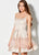 Ellie Wilde - EW21917S Metallic Jacquard Fit and Flare Cocktail Dress In Pink and Gold