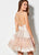 Ellie Wilde - EW21917S Metallic Jacquard Fit and Flare Cocktail Dress In Pink and Gold