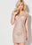 Ellie Wilde - EW21918S Off Shoulder Embroidered Tulle Sheath Dress In Pink