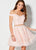 Ellie Wilde - EW21919S Off-shoulder Sweetheart Glittery Two-Piece In Pink