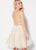 Ellie Wilde - EW21924S Halter Neck Lace-Up Back Cocktail Dress In White