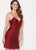 Ellie Wilde - EW21933S Beaded Embroidered Tulle Fitted Mini Dress In Red