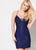 Ellie Wilde - EW21933S Beaded Embroidered Tulle Fitted Mini Dress In Blue