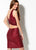 Ellie Wilde - EW21935S Two-Piece Crisscross Bodice Sequined Dress In Red