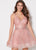 Ellie Wilde - EW21937S Embellished Plunging V-neck A-line Dress In Pink