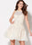 Ellie Wilde - EW21938S Sequin Tulle Cutout Back Cocktail Dress In White and Neutral