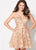 Ellie Wilde - EW21941S Sleeveless Sweetheart Embellished Dress In Nude and Gold