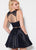 Ellie Wilde - EW21944S Embroidered Top Plain Skirt Two-Piece Dress In Black