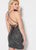 Ellie Wilde - EW21952S Halter Lace Up Back Beaded Sheath Dress In Gray