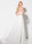 Ellie Wilde - EW21958 Floral Embroidered Tulle Bodice Gown In White