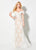 Ellie Wilde - EW21959LS Off-Shoulder Sweetheart Laced Trumpet Gown In White and Neutral