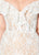 Ellie Wilde - EW21959LS Off-Shoulder Sweetheart Laced Trumpet Gown In White and Neutral
