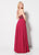 Ellie Wilde - EW21961 Beaded Bodice Crisscross Back Long Gown In Pink