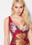 Ellie Wilde - EW21963 Sleeveless V-Neckline Fitted Mermaid Gown In Red and Multi