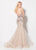 Ellie Wilde - EW21970 Beaded Low Back Sweetheart Trumpet Gown In Gray and Neutral