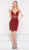 Colors Dress - 1979 Strappy Sweetheart Fitted Cocktail Dress in Red