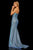 Sherri Hill - 52362 Glitter Stretch Strapless Mermaid Dress In Blue and Silver