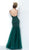 Jovani - 62987 Beaded Deep V-neck Trumpet Dress In Green