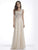 Cinderella Divine Cap Sleeve Beaded Lace Chiffon Gown CJ1022 In Champagne