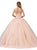 Dancing Queen - 1346 Jeweled Lace Appliqued Halter Ballgown In Neutral
