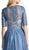 Cinderella Divine - CR813 Embellished Floral A-Line Dress In Blue