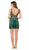 Nox Anabel - A673 Sleeveless V Neck Embellished Cocktail Dress in Green