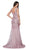 Cinderella Divine - AM147 Embroidered Trumpet Evening Gown In Purple