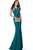 Jovani - JVN62552 Strappy Halter Fitted Sheath Dress In Green