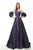 Jovani - 3986 Strapless Taffeta Ballgown with Bubble Sleeves In Purple