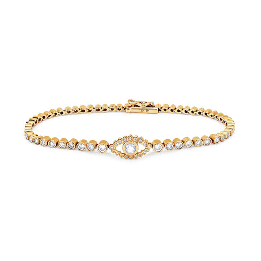 Logan Hollowell - NEW! Third Eye Infinity Bracelet in Yellow Gold