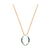 Tresor Collection - 18k Yellow Gold Necklace with Sky Blue Topaz - Marquise