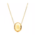 18K Yellow Gold Necklace With Sky Blue Topaz Round