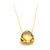 18K Yellow Gold Necklace With Sky Blue Topaz Round