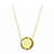 18K Yellow Gold Necklace With Sky Blue Topaz Round