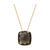 Tresor Collection - 18K Yellow Gold Necklace With Sky Blue Topaz Round