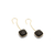 18K Yellow Gold Earring With Blue Topaz Round