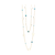 Rainbow Moonstone & Amethyst Long Necklace In 18k Yellow Gold
