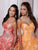 Tiffany Homecoming - 56225 Embellished Pleated Ruffled Ballgown In Pink and Orange