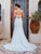 Wilderly Bride by Allure Bridals - F174 Fitted V-Neck Bridal Dress In Gray and White