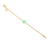 Crysophrase Single Stone Bracelet in 18k Yellow Gold
