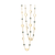 Tresor Collection - Rainbow Moonstone & London Blue Topaz Long Necklace In 18k Yellow Gold
