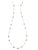 Labradorite stone Long Station Necklace In 18K Yellow Gold