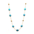 Tresor Collection - Gemstone Long Station Necklace In 18K Yellow Gold Turquoise