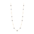 18k Yellow Gold Long Lente Necklace With Blue Sapphire
